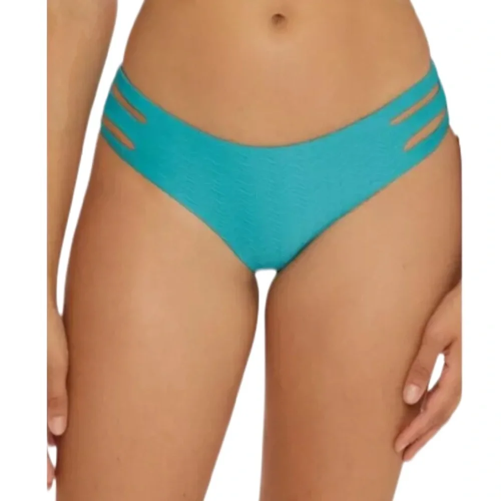 Becca by Rebecca Virture Vibe Strappy Side Hipster Bikini Bottoms Size Large NWT